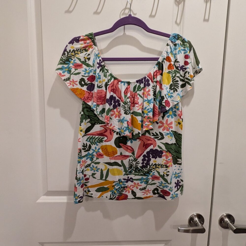 Anthropologie Postmark - Cassandra Off Shoulder Floral Top